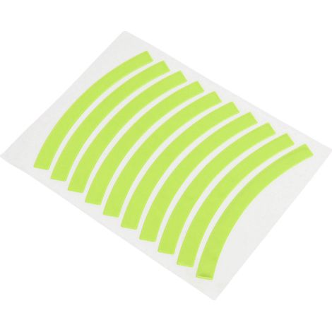 Autocollants réfléchissants pour draisienne enfant, bandes adhésives pour roues de vélo, accessoires de draisienne, jaune fluorescent (1/5)