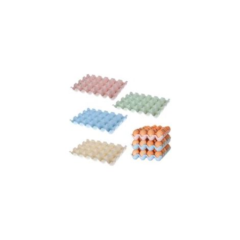 4-teiliges Eierkarton-Set, Eierkarton aus Kunststoff, Eieraufbewahrungsbox, stapelbare, rutschfeste Eieraufbewahrungsbox für den Kühlschrank, für 24 Eier - Crezuo