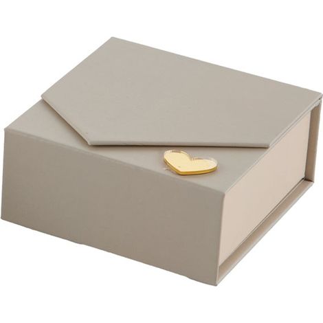 L'Arcolaio Scatola Liscia Portaconfetti 9 x 9 x 4 Cm Bomboniera Tortora 1 Pz (1/2)