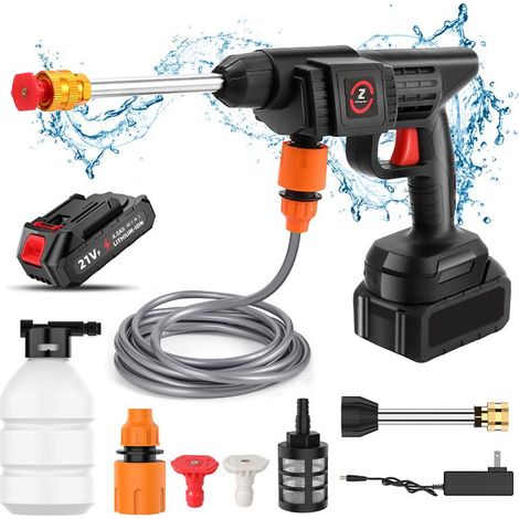 Pistolet à eau haute pression sans fil 21V 50 Bar-compatible batterie Makita 21V, pour voiture, maison et jardin