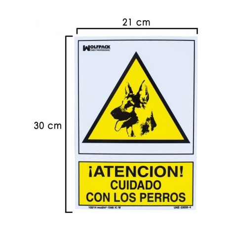 Poster Attenzione ai cani 30x21 cm.