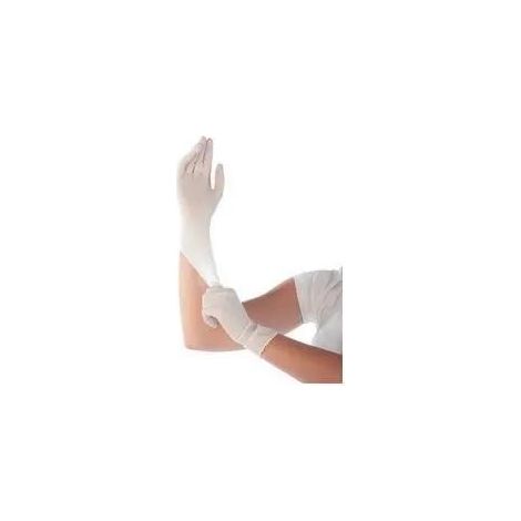 FRANZ MENSCH HYGOSTAR SAFE PREMIUM 27010 - GUANTES DE NITRILO (TALLA L, SIN POLVO, TALLA 8-9), COLOR BLANCO