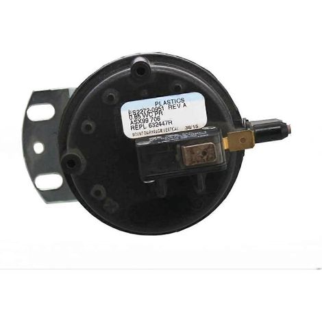 Pressostat universel compatible pour fournaise, colonne d'eau de 0,85 pouce. (1/2)