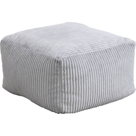 HOME DELUXE - Puf COZY  Color: gris claro