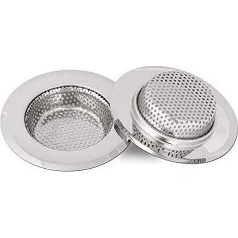 Filtre évier Cuisine, XU, Filtre à évier en acier inoxydable, Grille pour evier cuisine, 18 mm de profondeur, 2 pièces 2,75 Pouces/7cm (Petit) - KZQ (1/4)
