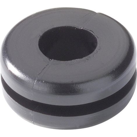 HellermannTyton HV1207-PVC-BK-M1 Kabeldurchführung Klemm-Ø (max.) 6 mm Plattenstärke (max.) 1.5 mm (1/4)