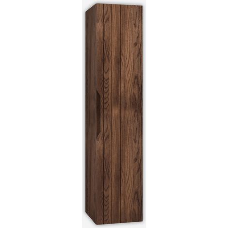 Colonna bagno sospesa reversibile in MDF Solmira 160 - Marrone Scuro