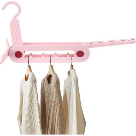Lot de portants de voyage pliables génériques - Portants compacts Cintres pliables peu encombrants, organisateur de vêtements portable et robuste pour la maison, l'hôtel, les vacances et les v (1/4)