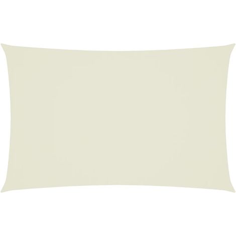 Voile de parasol tissu oxford rectangulaire 2,5x5 m crème vidaXL