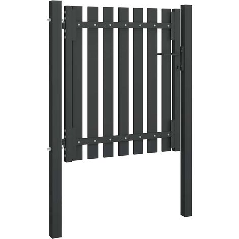 Maison Exclusive - Gartentor aus Stahl 100 x 75 cm Anthrazit (1/4)