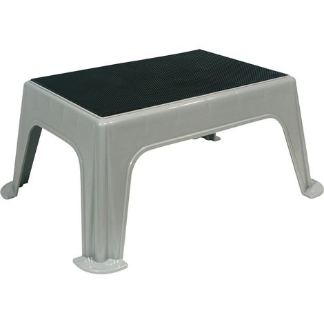 Marchepied monobloc antidérapant 275x220x400mm – Charge max 150 kg – Polypropylène renforcé avec revêtement caoutchouc (1/2)