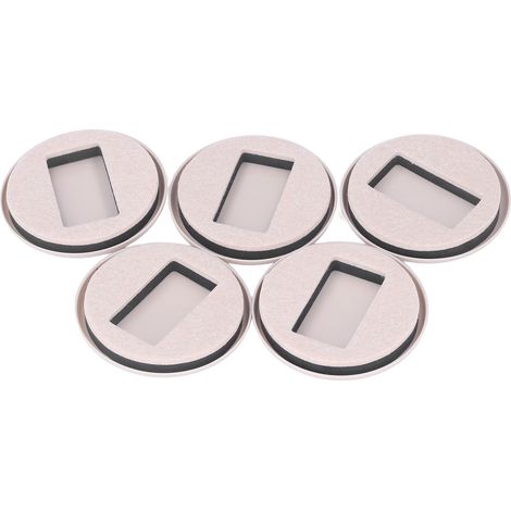 Lot de 5 patins en feutre pour roulettes de meubles, adaptés aux parquets, protègent des rayures (vert pois). (1/5)