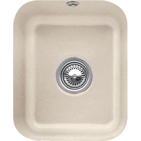 Evier 1 bac VILLEROY ET BOCH Cisterna 45 Almond CeramicPlus avec vidage manuel