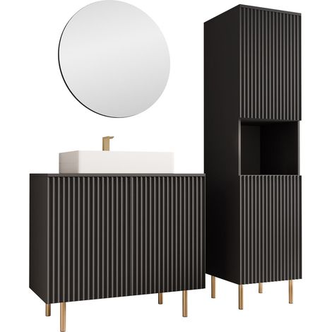 Conjunto de mueble de baño Decus III, Negro (1/4)