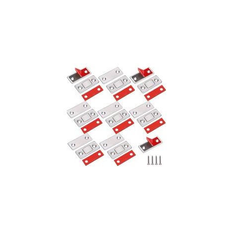 Loquet Magnetique 8 Pièces Ultra Mince Aimant de Porte Placard Adhésif Loqueteau Aimant Fermeture Meuble Aimant Puissant pour Porte de Coulissante Tiroirs Fenêtre Armoire H549