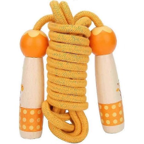Corde à sauter pour enfants de 3 mètres, avec poignée en bois, idéale pour les activités scolaires en extérieur (2025) (1/5)