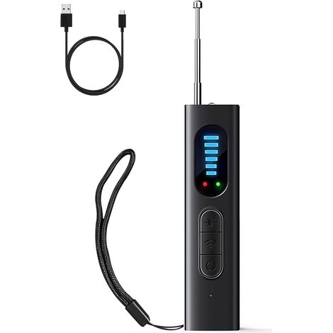 Rilevatore anti-spia, rilevatore di telecamere nascoste, dispositivo GPS nascosto, rilevatore di microspie, scanner di segnali wireless RF, rilevatore di telecamere per hotel, casa, ufficio