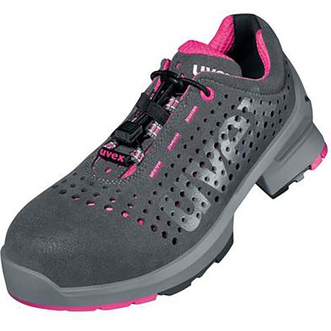 uvex Halbschuhe 1 ladies S1 grau pink Weite 10 Gr. 36