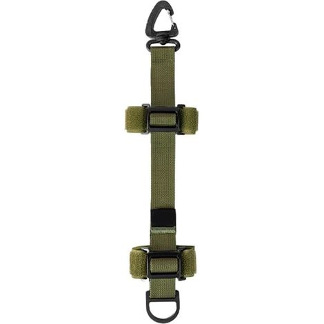 Sangle d'extension pour sac à dos de randonnée 30 cm avec crochet rotatif à 360 degrés et anneau en D pour camping, alpinisme, voyage, noir (vert) (1/5)
