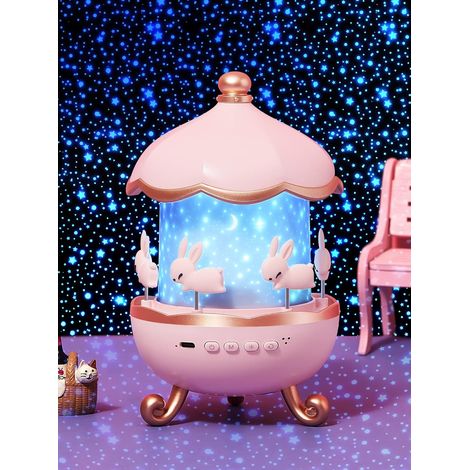 Veilleuse bébé projecteur d'étoiles, veilleuse musicale et lumineuse Bluetooth, lampe de nuit pour enfants avec rotation à 360°, 12 thèmes et télécom