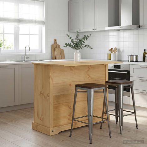 vidaXL Rangement de cuisine Cire de Miel 112 x 70 x 91,5 cm Pin massif (1/4)