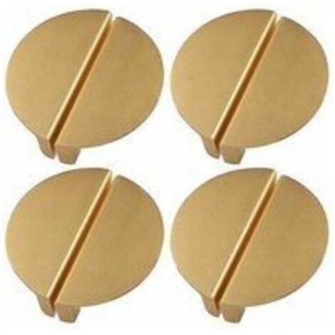 8 pcs Poignées de tiroir en or champagne, poignées de tiroir en demi-lune de 6.4cm or (1/5)