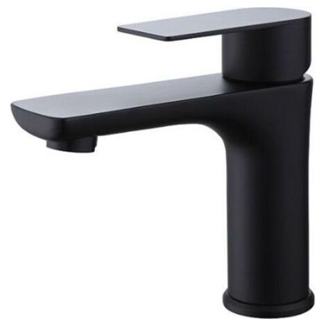 Hand basin tap Matt black hand basin tap Hot/cold water mixer - Black (1/3)