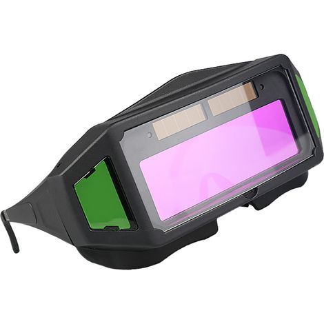 Lunettes de soudage à assombrissement automatique, résistantes aux UV, anti-éblouissement, à atténuation automatique et alimentées à l'énergie solaire (1/5)