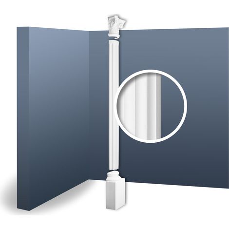 Demi-colonne Jeu complet Colonne de stuc Orac Decor KC6H LUXXUS décorative Relief Forme ronde antique classique 2,86 m
