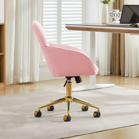 Fauteuil de bureau pivotant ergonomique, hauteur réglable, dossier confortable pour salon et chambre, idéal travail prolongé, assise durable, siège orientable à domicile. (1/5)