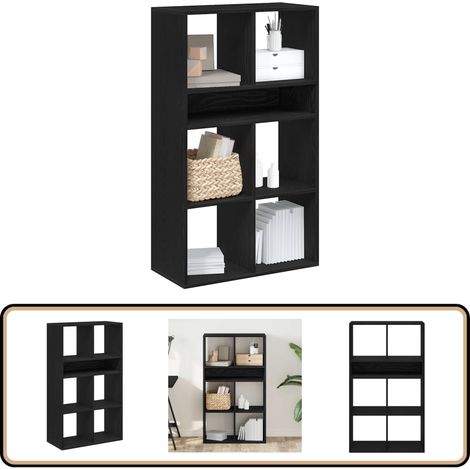 vidaXL Bibliothèque noir 66x31x112 cm bois d'ingénierie