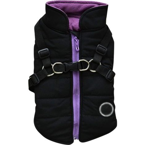 Veste matelassée imperméable pour chien (noir L)-Fei Yu