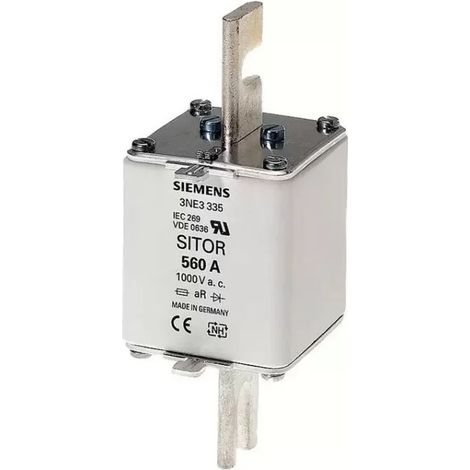 Fusible Siemens 3NE3335 SITOR NH2 cartucho 560A 1000V tipo aR