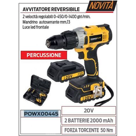 POWER AVVITATORE 20V 2 BATTERIE 2Ah POWX00445 (1/5)