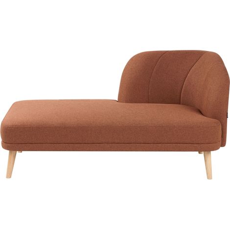 Right-Hand Chaise Lounge TANLAY Fabric Golden Brown