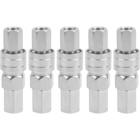 Raccord Pneumatique Rapide Auto-Bloquant en Acier Carbone pour Tuyau, Kit de 2 Pièces SF20+PF20, Connecteur d'Air Comprimé, Embout Mâle et Femelle, Usage Atelier (1/5)