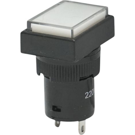 Indicatore di segnale LED industriale bianco 220V Ø 16mm quadrato Breckner Germany (1/4)