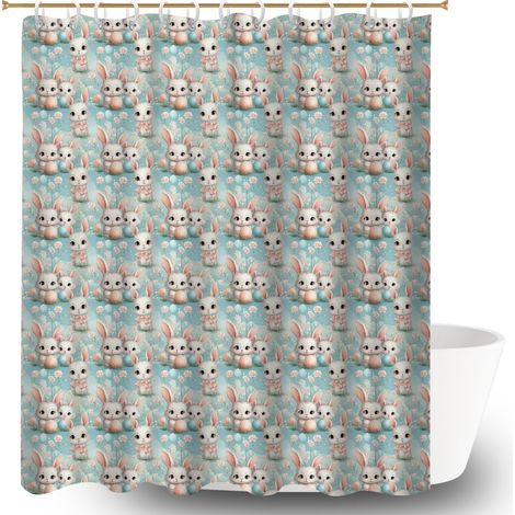 Rideau de bain en polyester 180x180 lavable voile de douche pour salle de bain (1/5)