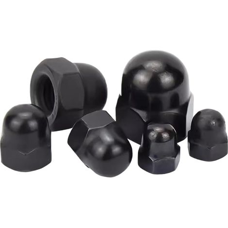 Écrou borgne noir en acier inoxydable 304 M3 M4 M5 M6 M8 M10 M12 (1/5)