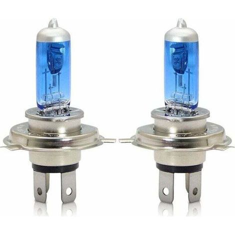 H4 P43t Phares halogènes 60/55W 5000k Blanc chaud Faisceau de route/Feux de croisement Lampe 12V Auto Voiture Moto Ampoule, 2 pièces (1/3)