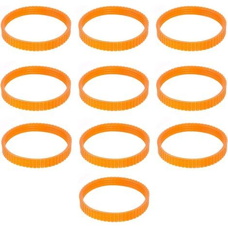 BUNTHAUS 1900B Lot de 10 courroies dentées de rechange pour rabot électrique, 9,6 mm de large, orange