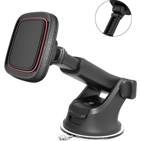 Support Téléphone Voiture Magnétique - Ventouse Industrielle - Bras Télescopique Réglable 360° - Pour Tous Smartphones - 1 Pièce (1/5)