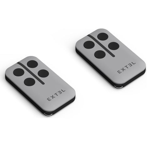 Télécommande pour portail et porte de garage compatible Extel Umii - Extel - 761100 - Lot de 2 (1/5)