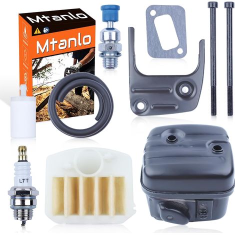 Pour Husqvarna 340 345 350 353 346XP pour pièce de tronçonneuse, kit de silencieux Haus, 503862803, 503202987, 503204587, 503862501, 537024002 (1/5)