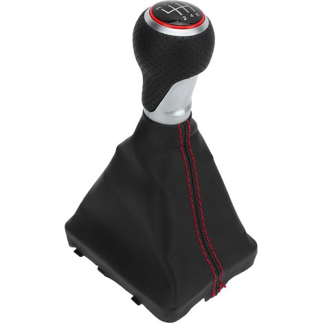 Levier de vitesse 6 rapports pour Audi A6 C6 2004-2011, conduite à gauche, lettrage blanc, anneau rouge, poignée ergonomique, pièce de rechange (1/5)