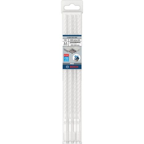 Bosch PRO SDS plus-5X Hammerbohrer, 6,5 x 200 x 260 mm, 10-tlg. 10 Stk