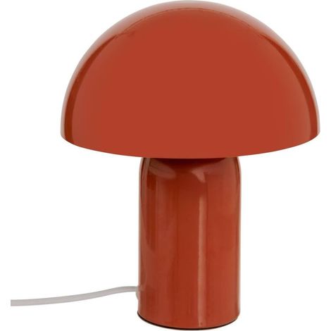 Atmosphera – Lampe Champignon Lito – Terracotta - Métal – H24,5 cm – Douille E27 – Secteur – Style Rétro et Design – Idéale Chambre, Salon, Bureau – 25W Max (1/4)