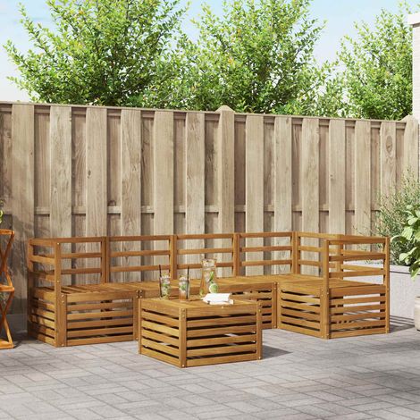 Sofagarnituren 6 pcs Natur Massivholz Akazie (1/5)