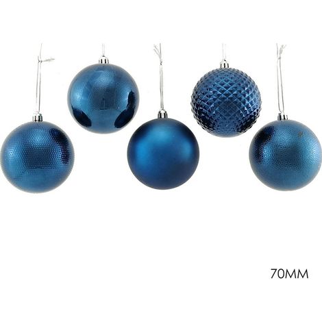 Palline in blu da decorazioni addobbi natalizi per albero di natale set 18 pz (1/5)