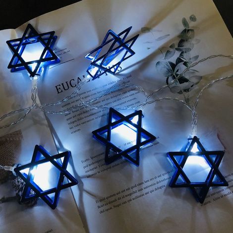 LED-Lichterkette, Kerzenweihnachtsdekoration, bunte Lichter, batteriebetrieben, Sternendesign, (1,65 m) (1/5)